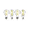 Satco 12.5W A19 LED, 100W Replace, Clear E26 Base, 30K, 120V (4-Pack) S12443